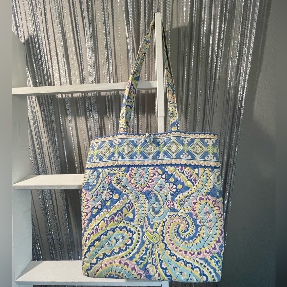 Vera Bradley Blue Paisley Quilted Tote